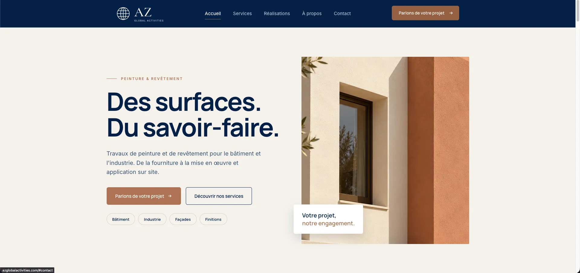 AZ Global Activities, Site vitrine