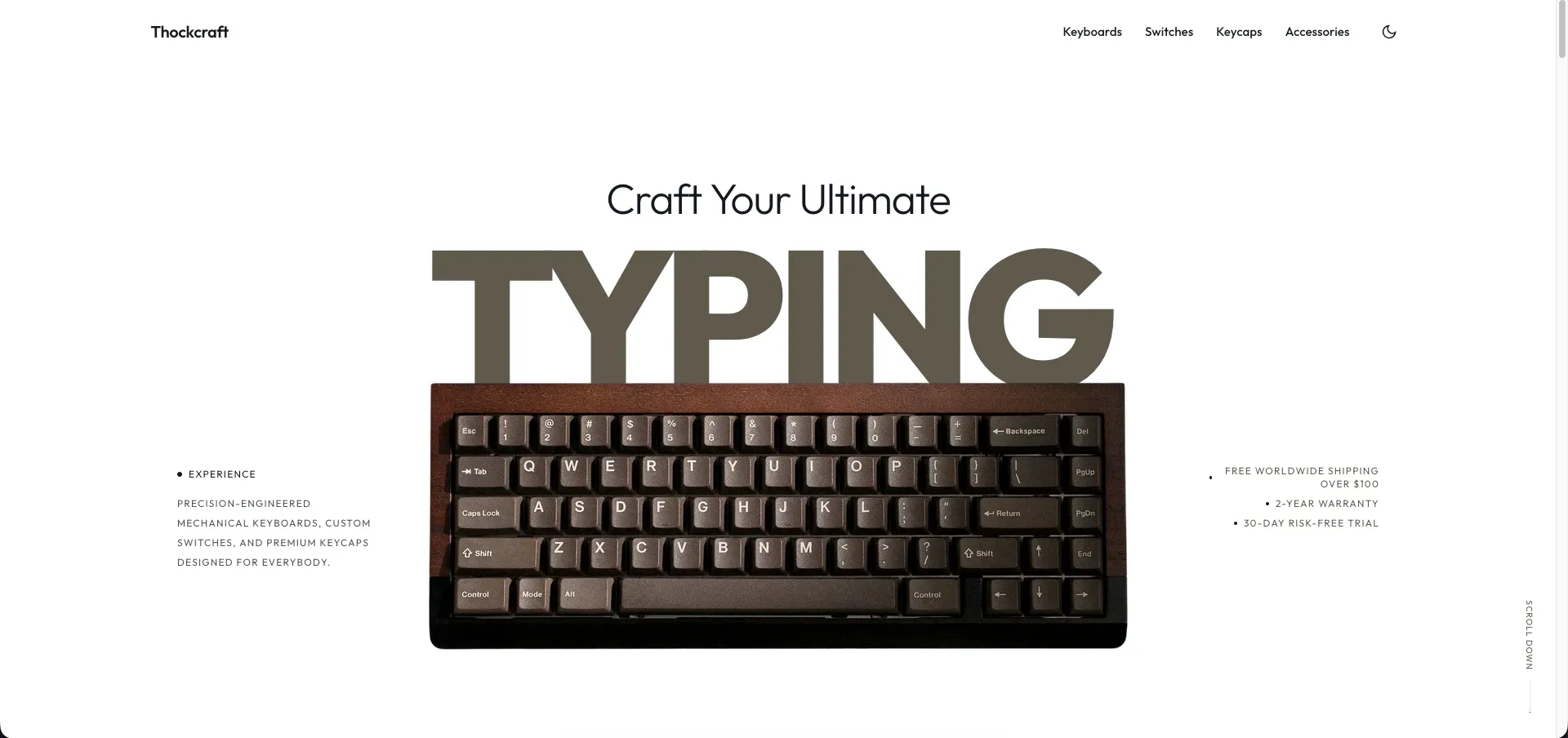 Thockcraft, Site e-commerce